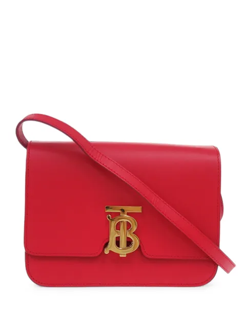 Burberry Pre-Owned 2018-2023 Small Smooth Calfskin TB crossbody bag Red SR2RAR40S92WWAUY