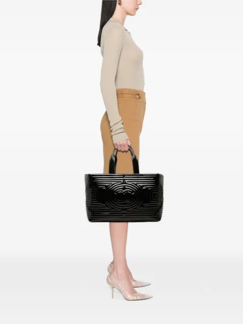 CHANEL Pre-Owned 2009-2010 Vinyl Coco Ming Grand Shopping tote bag Black M7XV3DFUFT26OQK2