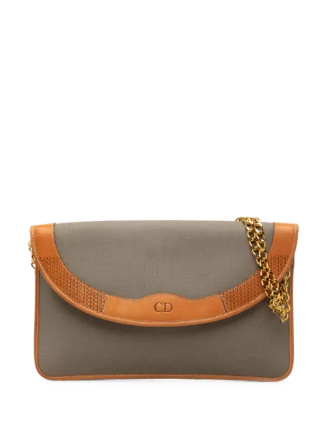 Christian Dior Pre-Owned 20th Century Canvas Chain shoulder bag Brown ICGJTTIEKBD6YD4Z