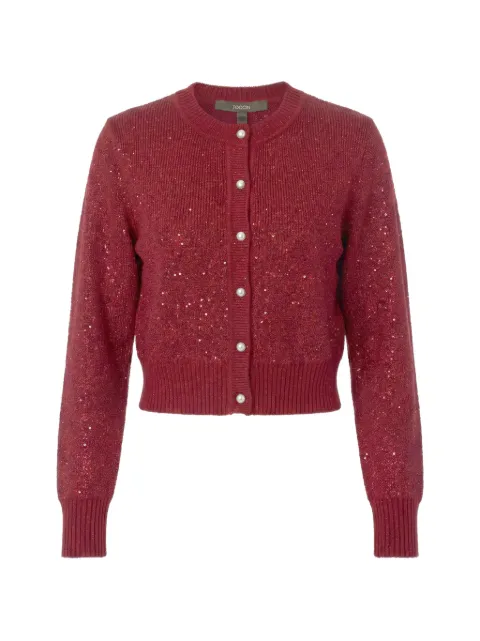 Toccin Mollie sequin-embellished cardigan Red TF6949N352