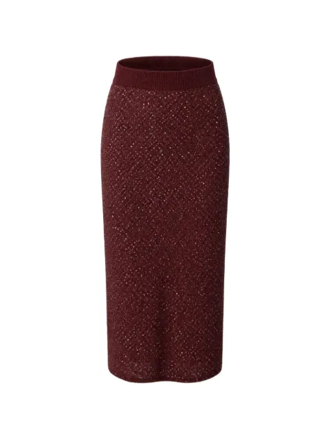 Toccin Alisha sequin-embellished midi skirt Red TF6949I046