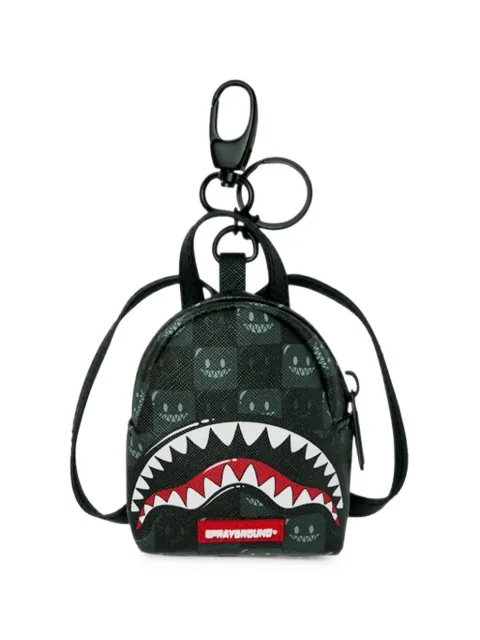 Sprayground Shinobi Sharks In Paris checkered keychain Black K9317
