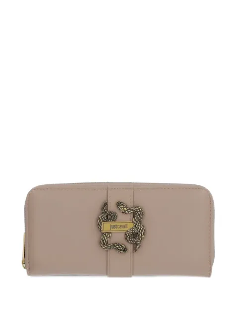 Just Cavalli snake-plaque zip-around wallet Neutrals 81RA5PA1ZSA89