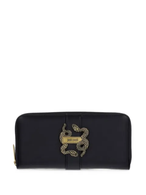 Just Cavalli Iconic Snakes logo-plaque wallet Black 81RA5PA1ZSA89