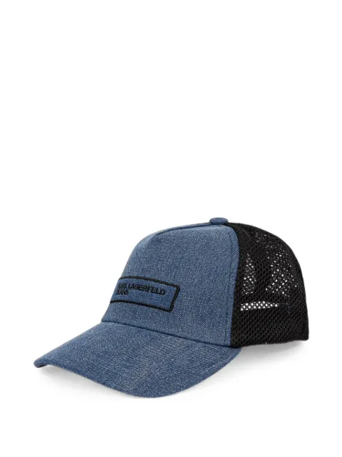 Karl Lagerfeld Jeans logo-patch mesh-panel trucker cap Blue B3W33051