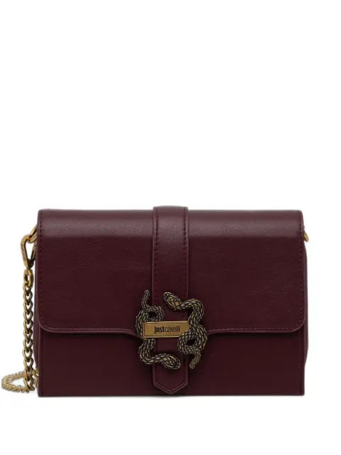 Just Cavalli snake-plaque chain-link clutch bag Red 81RA5PA6ZSA89