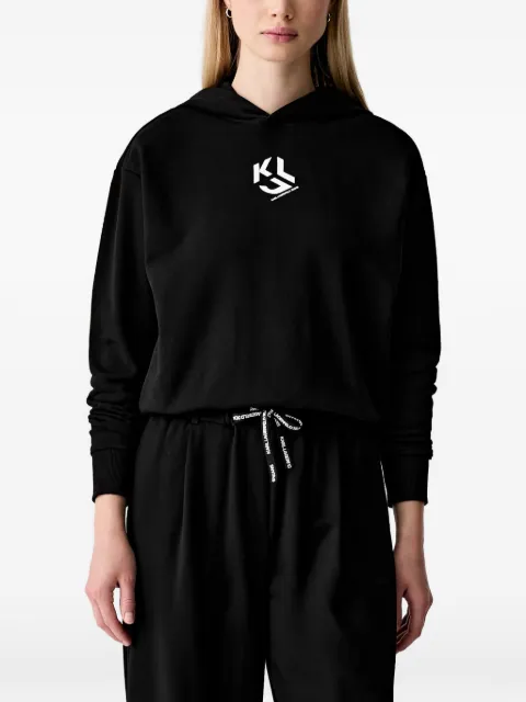 Karl Lagerfeld Jeans logo-print hoodie Black B3W20013