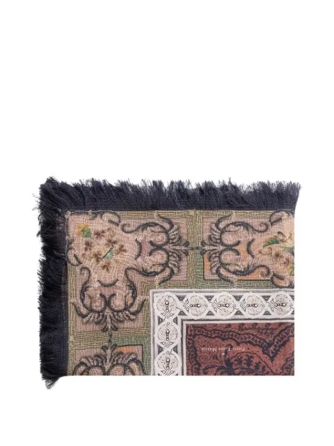 Pierre-Louis Mascia fringe-trim silk scarf Neutrals 518881135X195