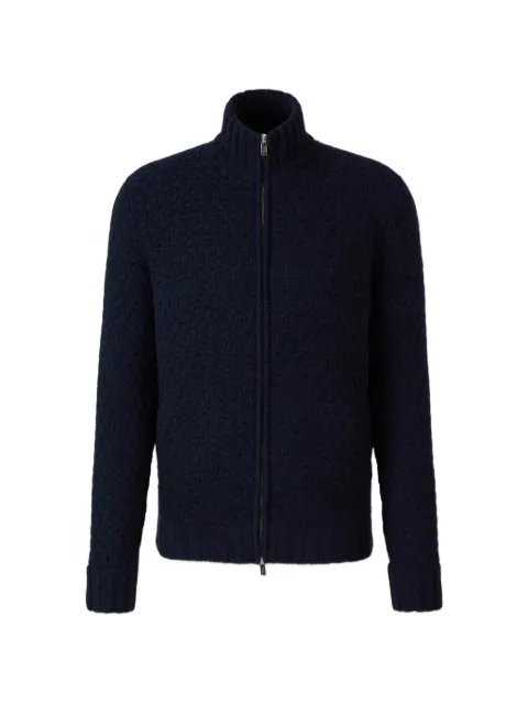 Fedeli textured-stitch cardigan Blue MU006562