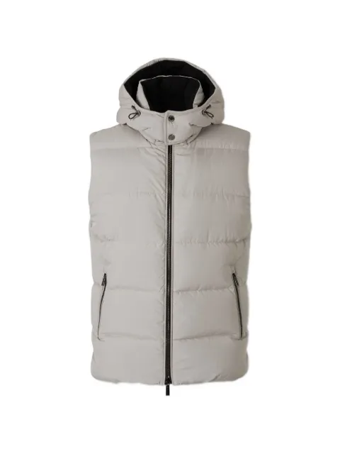 Moorer hooded padded gilet Grey MOUGI200307100PL