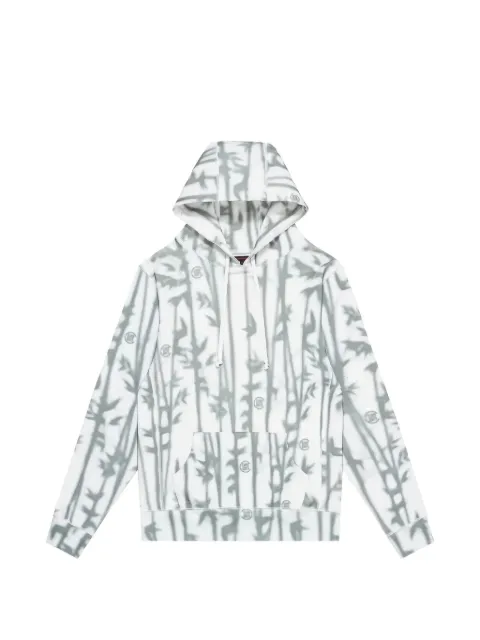 CLOT bamboo-print hoodie White CLHD22S30003