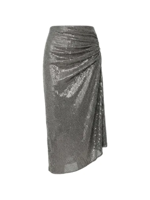 Toccin Raelynn sequin-embellished draped skirt Grey TF6835S061