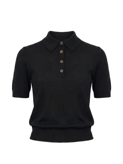 Toccin Rue short-sleeve polo top Black TF6902N471