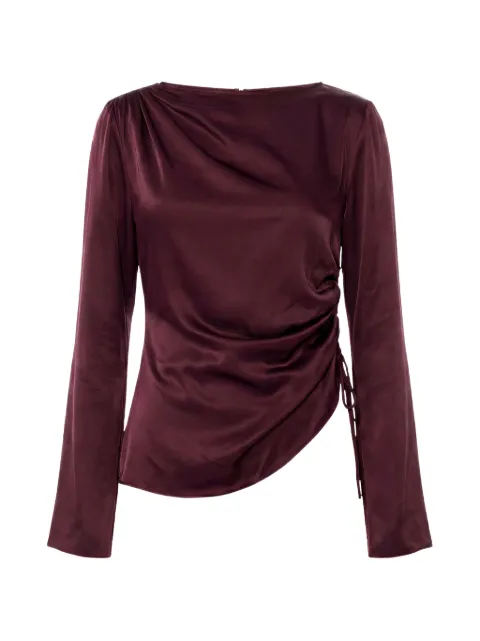 Toccin Cilina ruched long-sleeve top Red TF6524T164