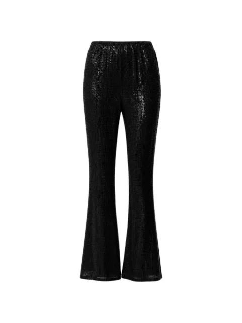 Toccin Gemma sequin-embellished flared trousers Black TF6835P044