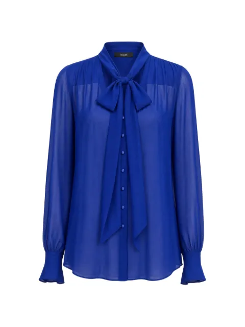 Toccin Kaila tie-neck button-front blouse Blue TF6312T158