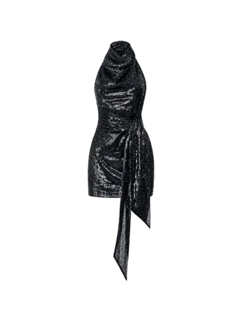 Toccin Ella sequin-embellished halter-neck mini dress Black TF6835M143