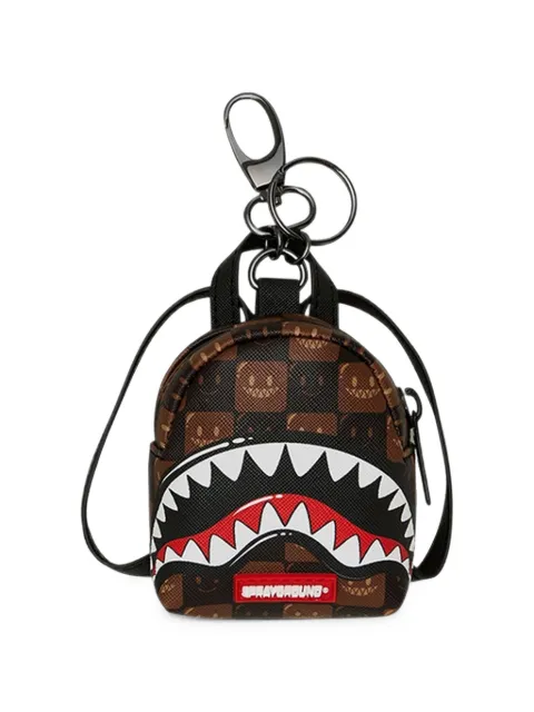 Sprayground Sharks In Paris Grin & Grind keychain Brown K9304