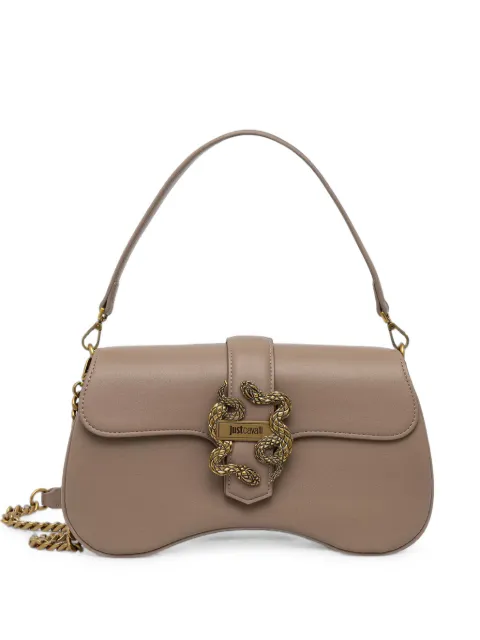 Just Cavalli snake-plaque curved tote bag Neutrals 81RA4BA1ZSA89