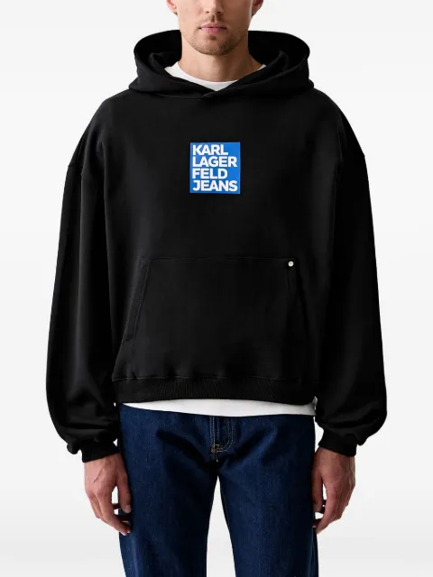 Karl Lagerfeld Jeans logo-print hoodie Black B3M20003