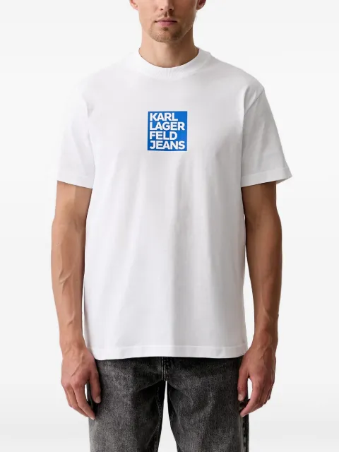 Karl Lagerfeld Jeans logo-print short-sleeve T-shirt White B3M17003