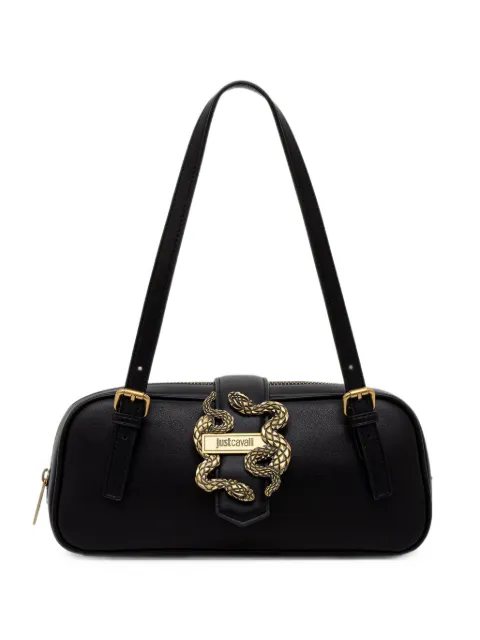 Just Cavalli snake-plaque logo-plaque shoulder bag Black 81RA4BA5ZSA89