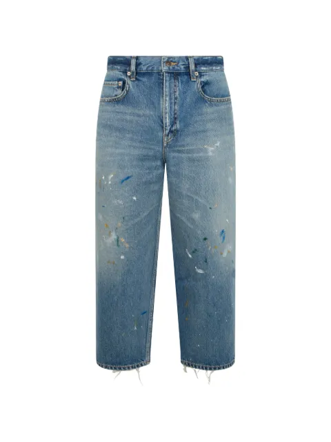 Balenciaga paint-splatter distressed jeans Blue A001NXTUW76