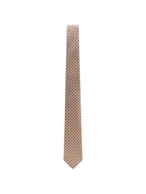 TOM FORD micro-check tie Neutrals STI003S0391