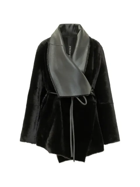 Blancha belted shearling jacket Black 26016300