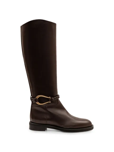 Roberto Festa braided buckle-detail boots Brown MORGANBORG