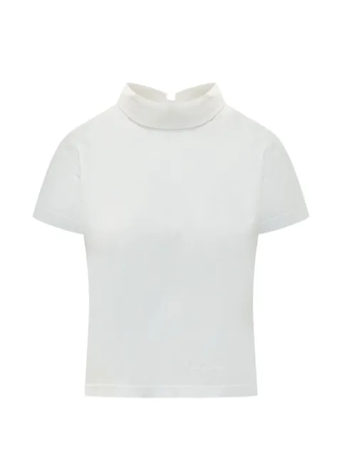 Givenchy high-neck back-button T-shirt White BW70GE30ZP
