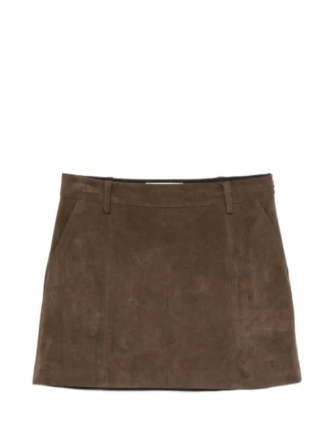 DUNST suede-effect mini skirt Brown UDSK6C202