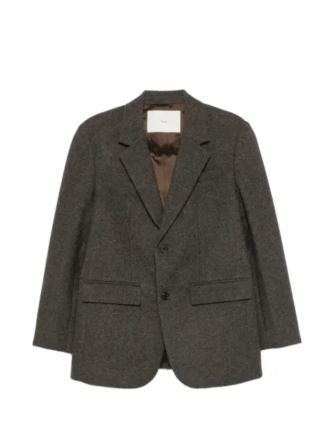 DUNST notched-lapel single-breasted blazer Brown UDJA6C107W3