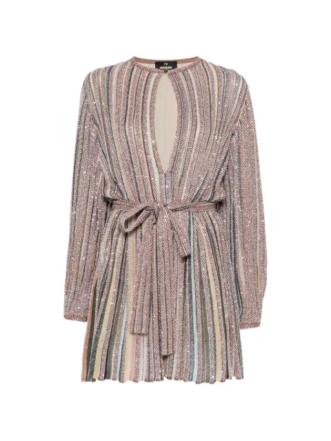Missoni sequin-embellished striped mini dress Neutrals DS26WG0PBK01KQ