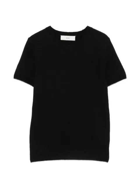 DUNST short-sleeve knitted T-shirt Black UDSW6C201BK
