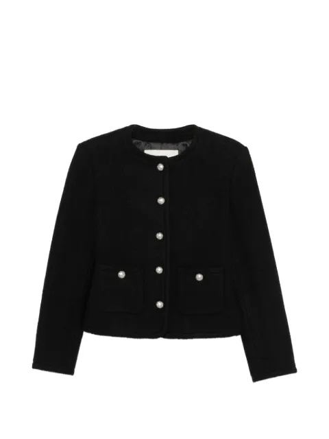DUNST button-up collarless jacket Black UDJA6C203BK