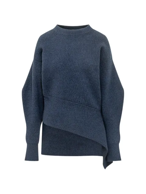 Givenchy asymmetric ribbed-knit sweater Blue BW90XA4ZVV