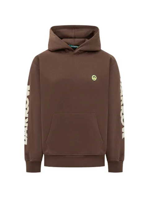BARROW logo-print cotton hoodie Brown F6BWUAHS012