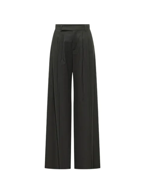 LE SULLY STUDIO pleated wide-leg trousers Black 4722