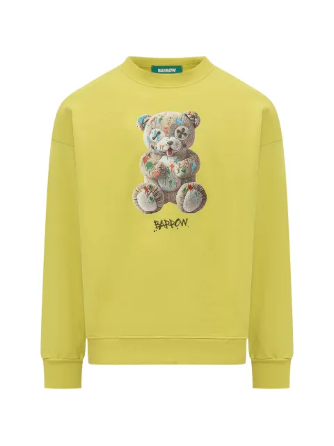 BARROW teddy-bear print sweatshirt Yellow F6BWUASW040