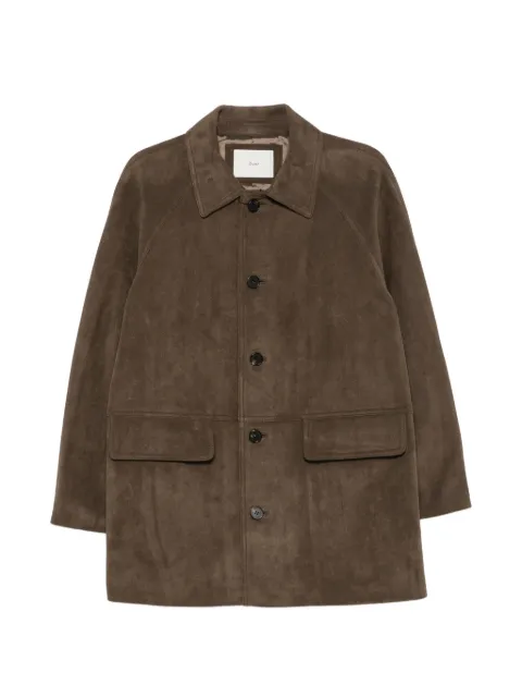 DUNST raglan-sleeve button-up coat Brown UDJA6C102K1