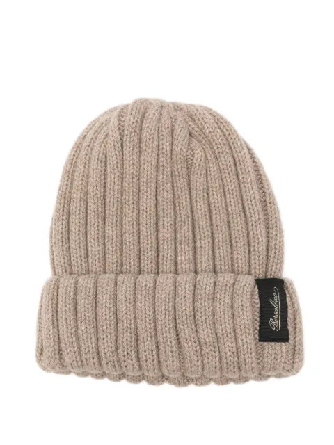 Borsalino Hill ribbed-knit beanie hat Neutrals 13353EWSM195