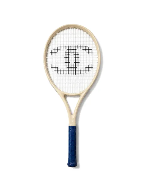 CHANEL Pre-Owned CC-logo tennis racket and case set Neutrals CSHN9349