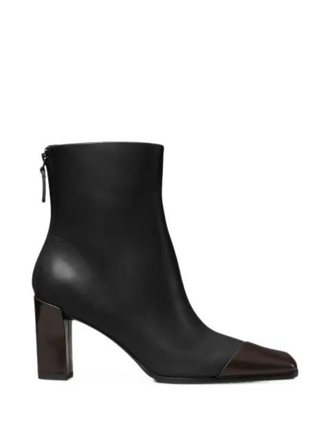 Tory Burch asymmetric cap-toe ankle boots Black 183451