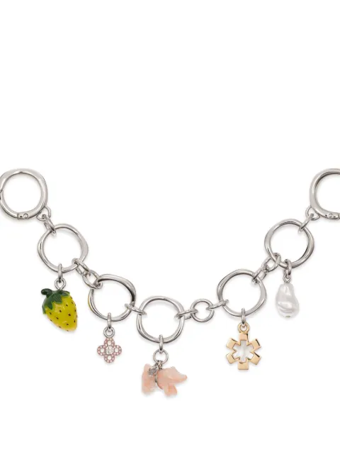 Tory Burch multi-charm bag chain Silver 186505