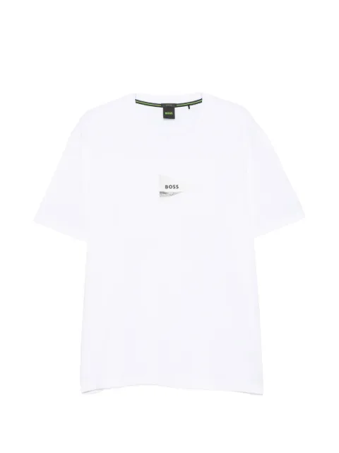 BOSS logo-print crew-neck T-shirt White 50564740