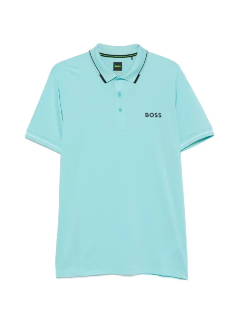 BOSS logo-print polo shirt Blue 50506203