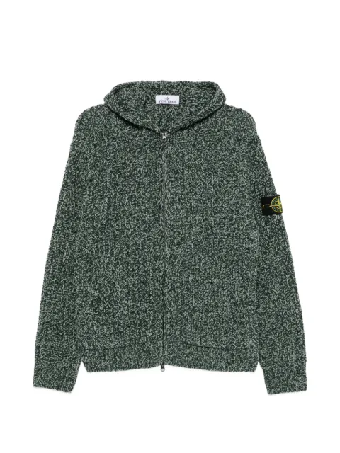 Stone Island logo-patch zip-up hoodie Green L2S155100065S0N16