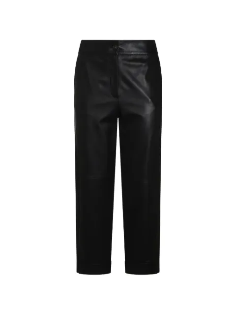 Ports 1961 leather straight-leg trousers Black PW326TLT02YZS008999