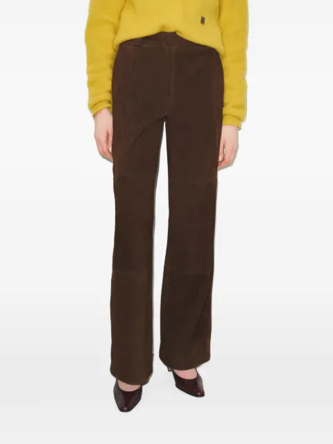 Tory Burch relaxed-fit suede pants Brown 176338